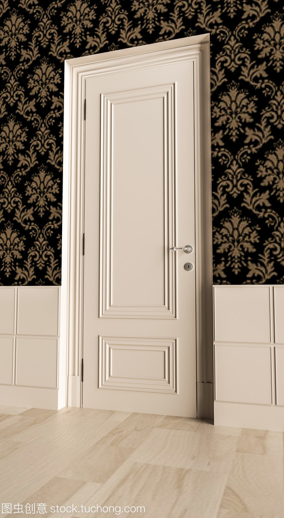 白色木质门